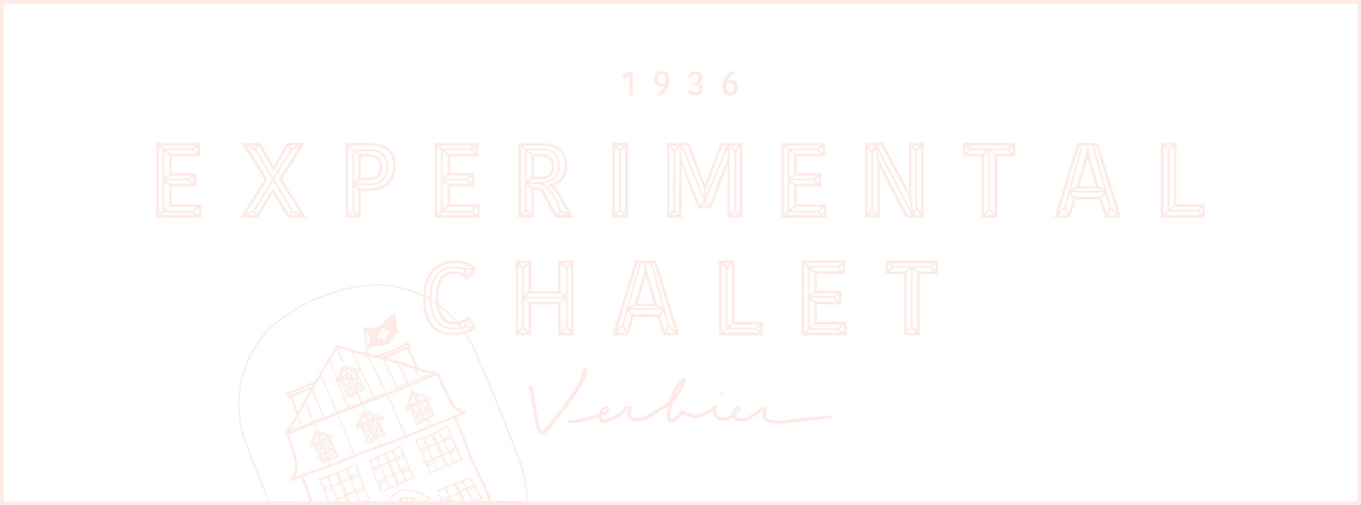 Logo with text '1936 Experimental Chalet Verbier' and a line drawing of a chalet with a Swiss flag.