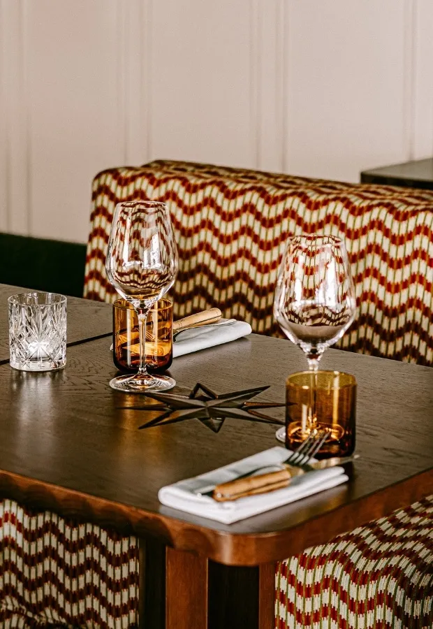 Table at St Bernards restaurant 