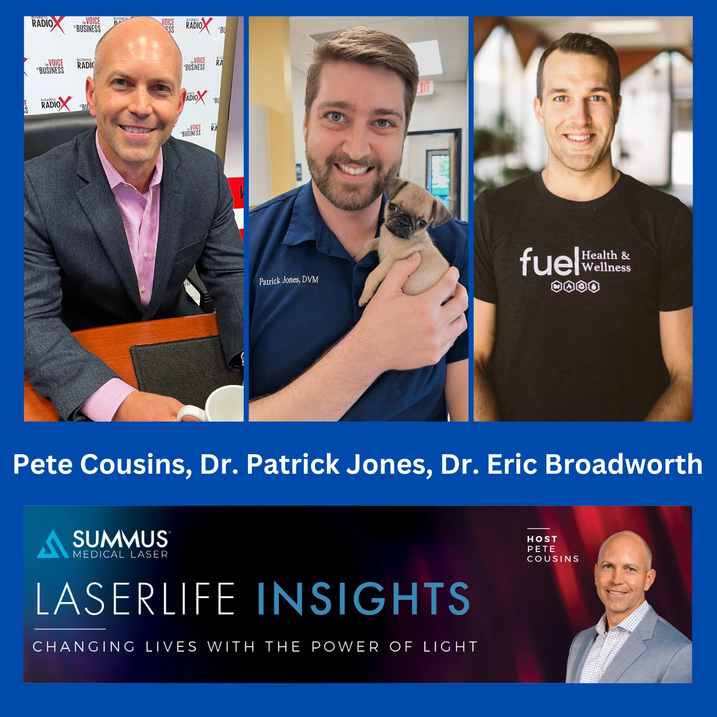 Dr. Eric Broadworth, Dr. Patrick Jones, and Pete Cousins