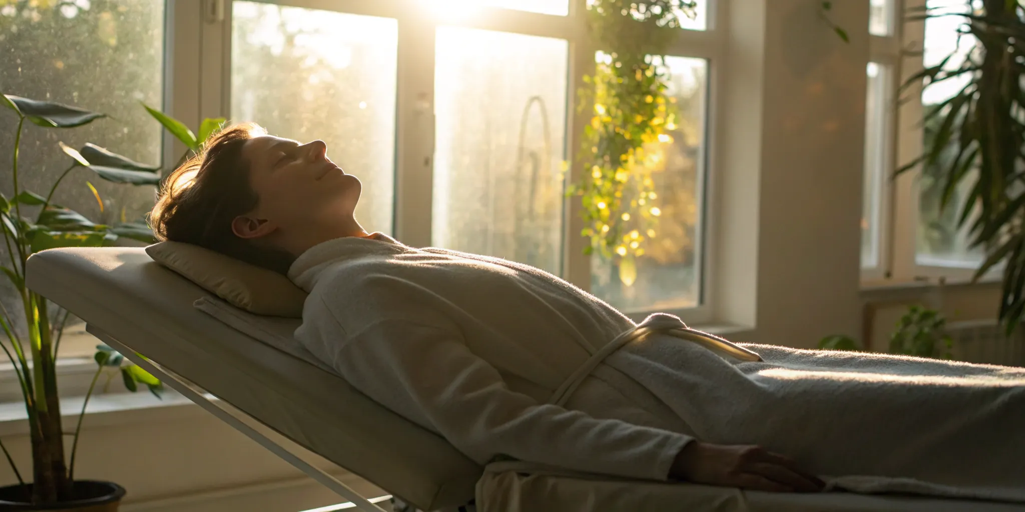 Person wearing Normatec 3 leg compression boots