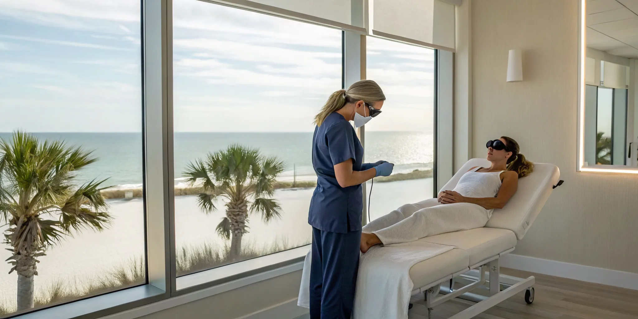 Person wearing Normatec 3 leg compression boots