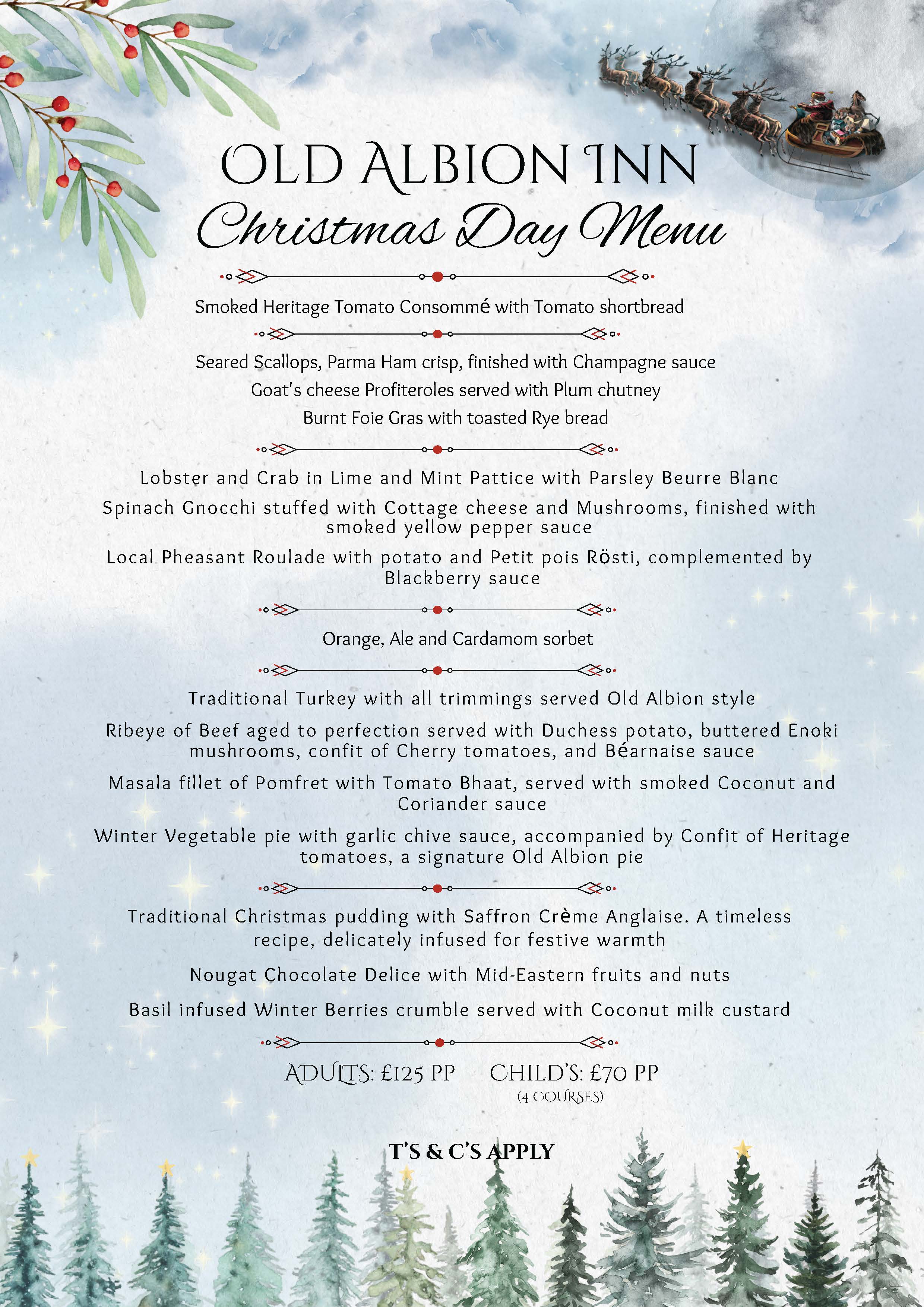 Christmas Day Menu