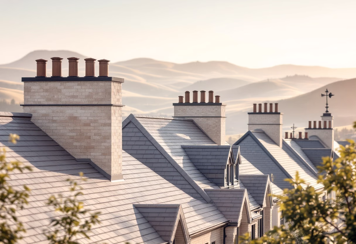 image of housing project roofs
