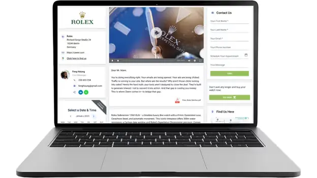 Landing page designed with engaging video content and several CTAs.