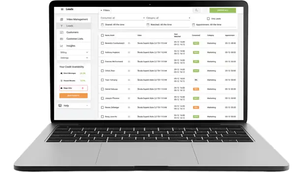 Managing sales leads through a customer relationship management platform.