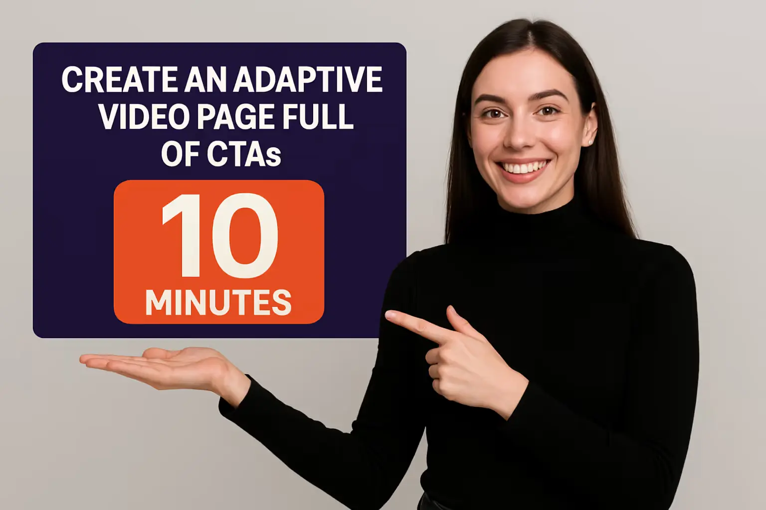 Responsive video section featuring several CTAs for user engagement.