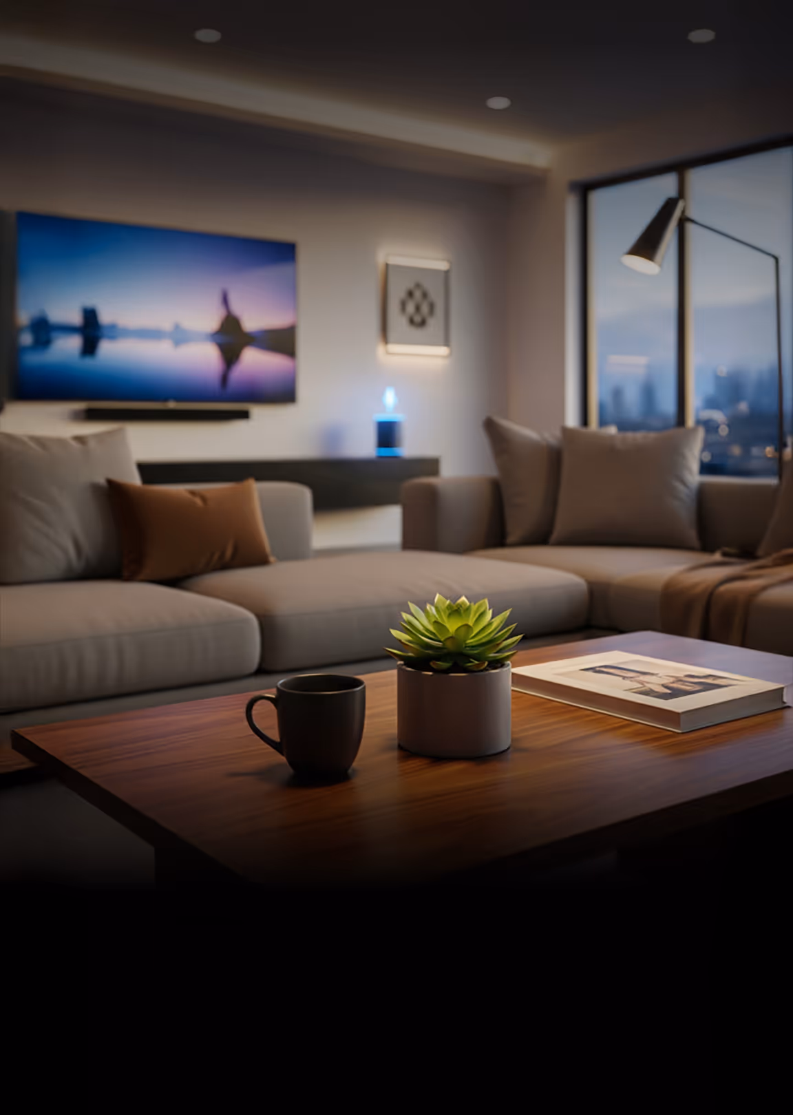 Control every smart device in your home just by speaking, even if you are not there.