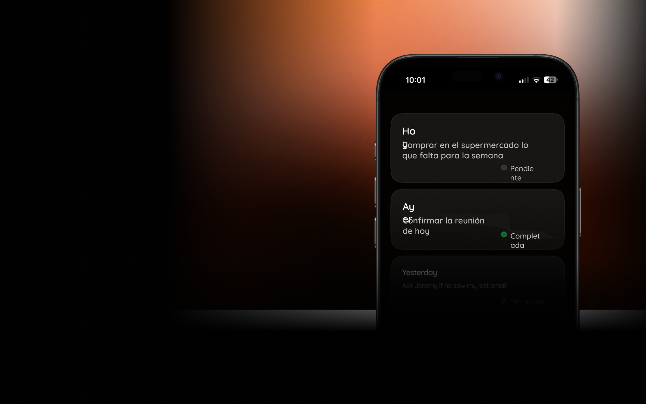 Decile a WIL tus tareas o pendientes. Él las organiza y los marca como completados cuando se lo pidas.