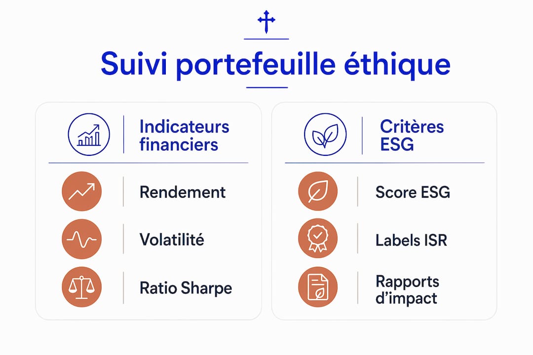 Visuel mettant en parallèle les performances financières et les critères de développement durable (ESG)