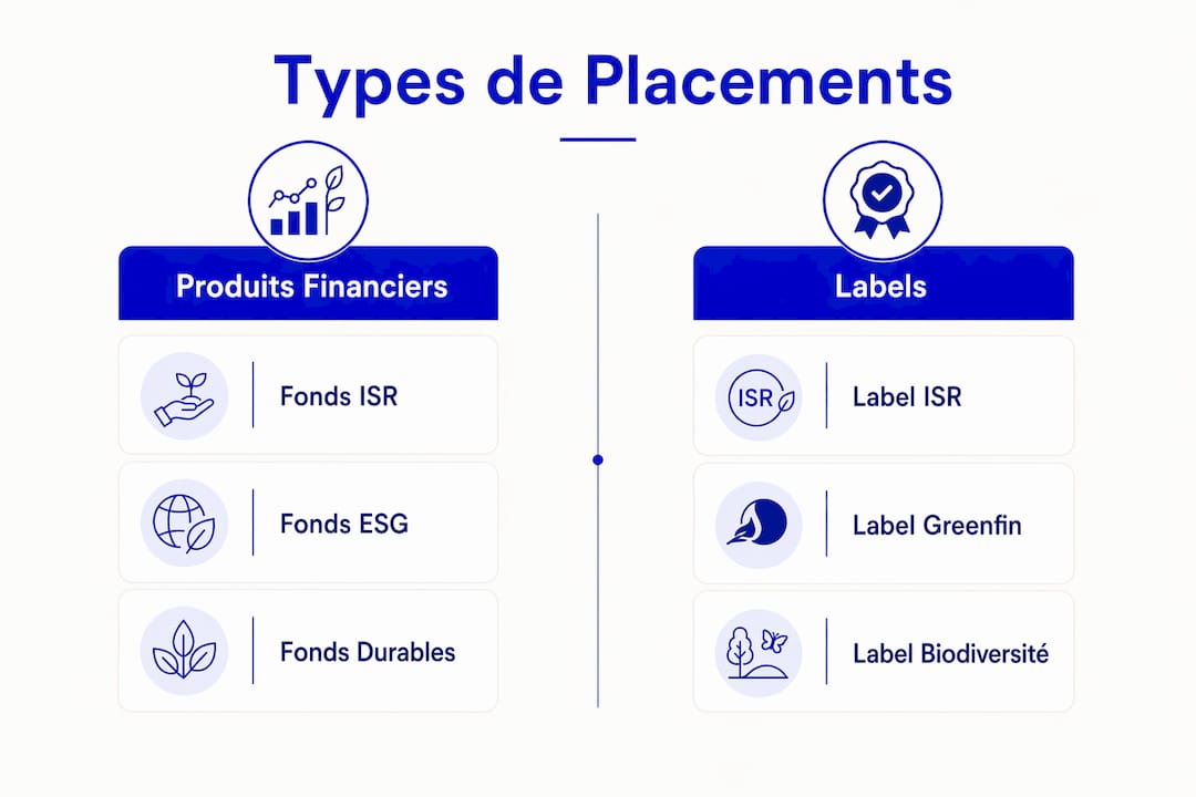 Infographie : panorama des différents placements responsables et décryptage des principaux labels