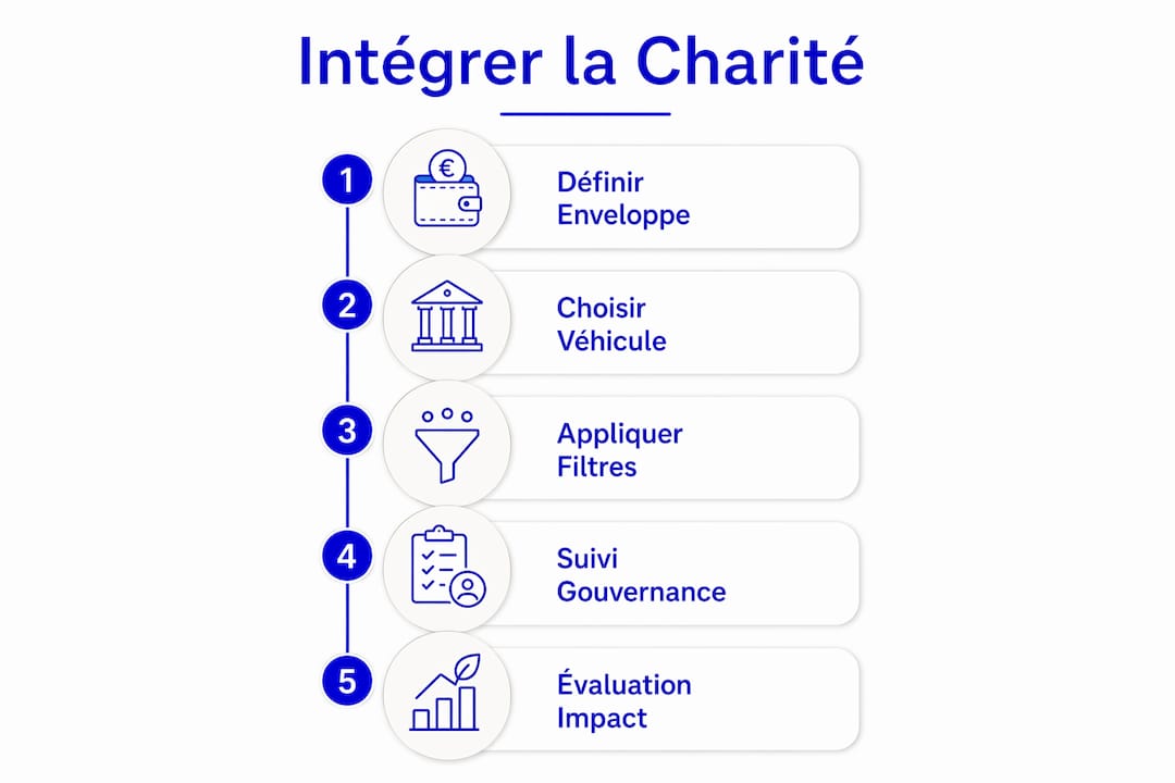 Infographie : les étapes clés pour intégrer la solidarité dans votre stratégie d’épargne