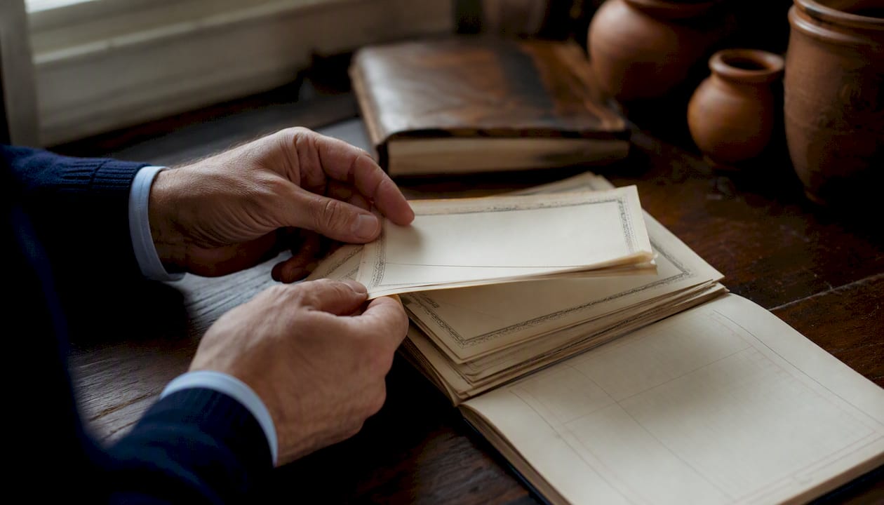 Gros plan sur les mains d’un investisseur feuilletant des documents financiers