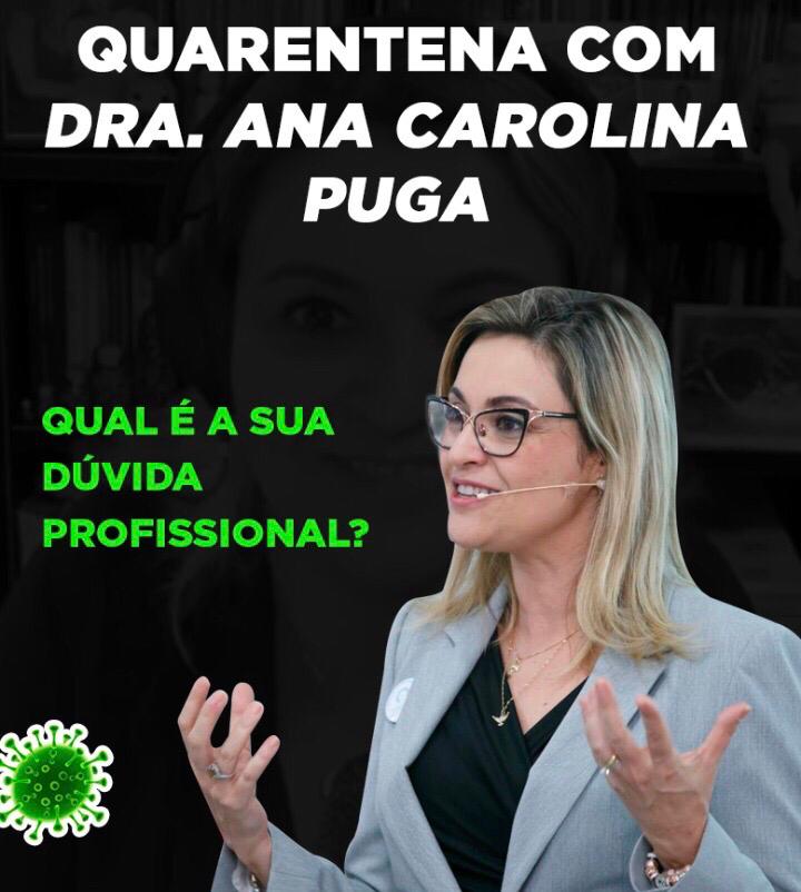 Durante a pandemia, a Dra. Ana Puga interagiu com estudantes e profissionais de saúde estética por meio de uma live no Instagram, respondendo perguntas sobre biomedicina estética e ozonioterapia. Ela recomendou que os estudantes façam a pós-graduação em biomedicina estética para se habilitarem como biomédicos estéticos e ter mais segurança ao trabalhar.
