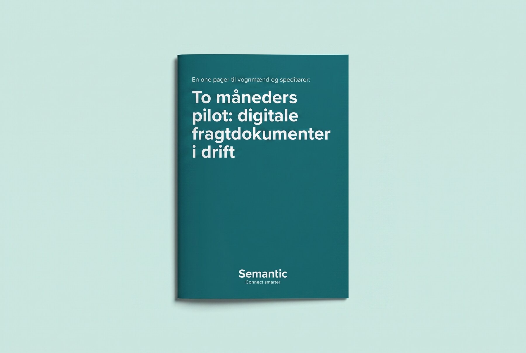 To måneders pilot med digitale fragtdokumenter i drift, one pager forside