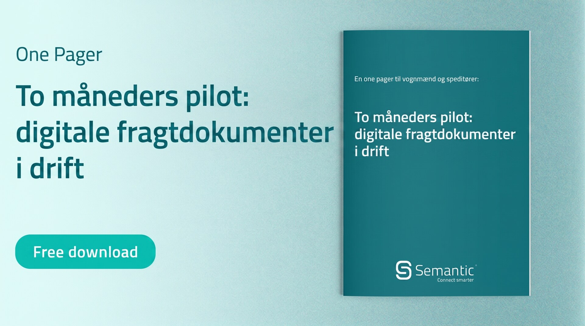 One Pager: eFTI-pilotprojekt for vognmænd og speditører