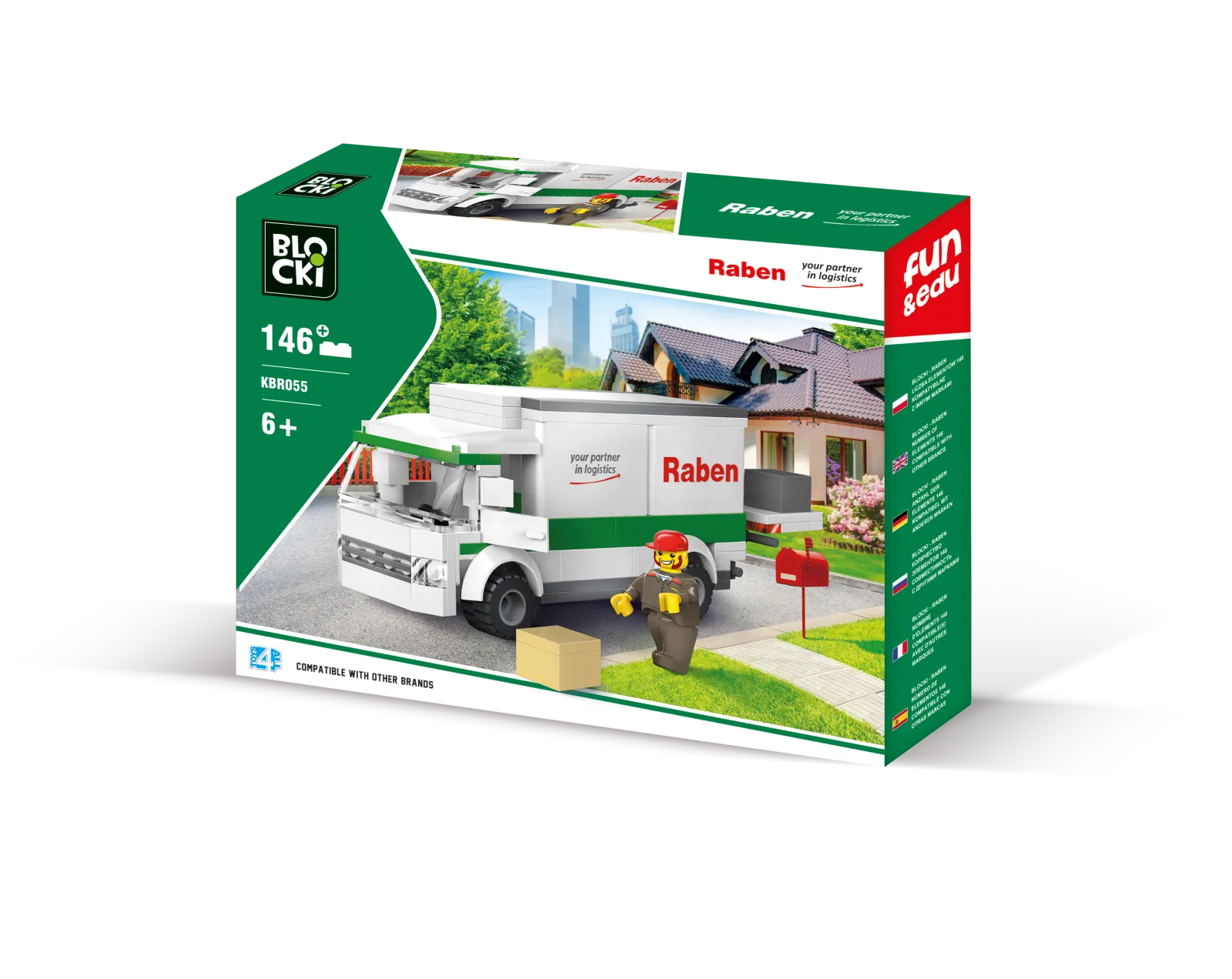 Raben delivery van brick set