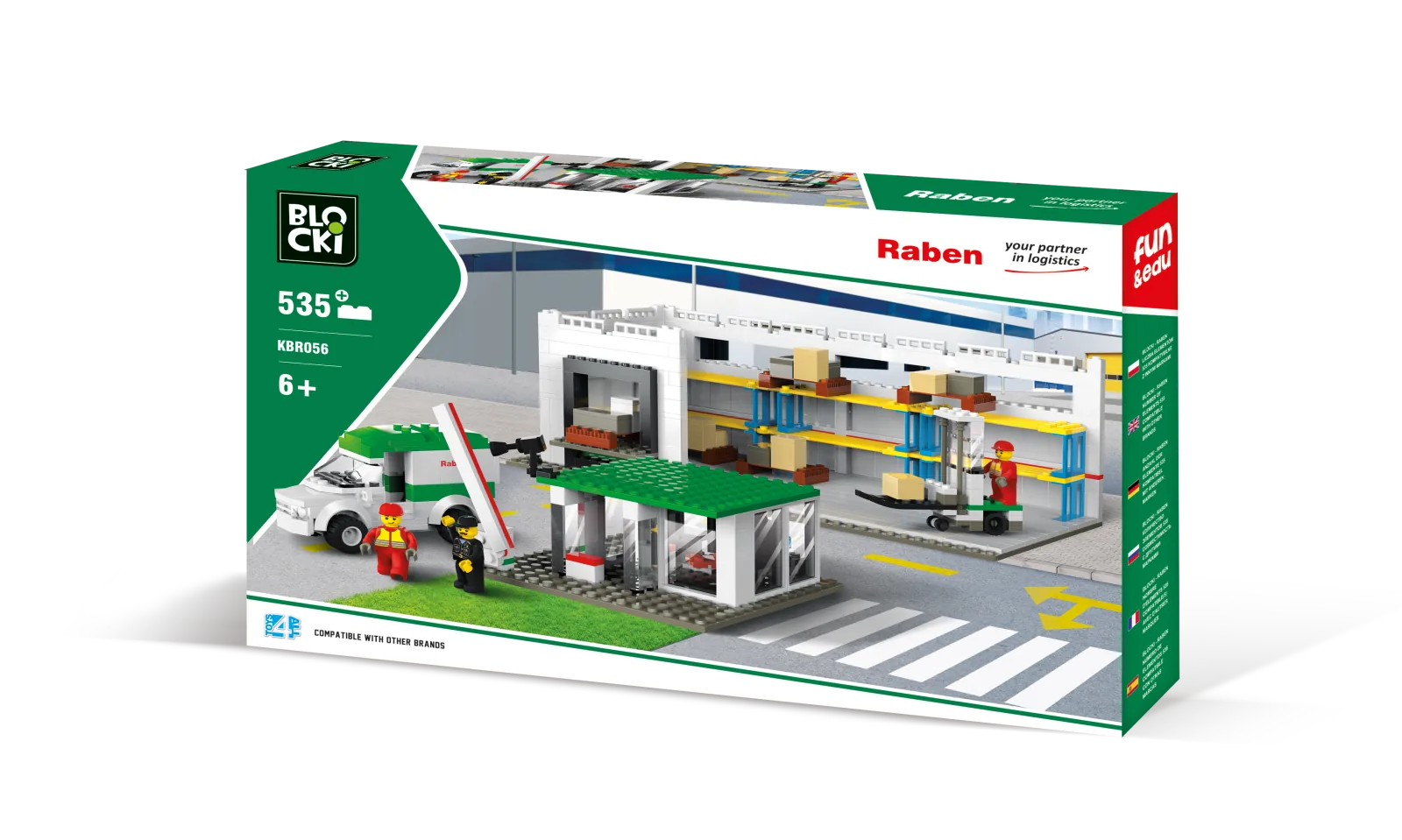 Raben warehouse with loading dock brick set