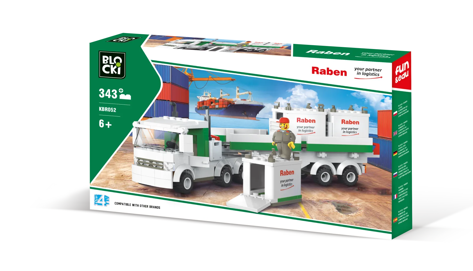 Raben semi-trailer truck brick set