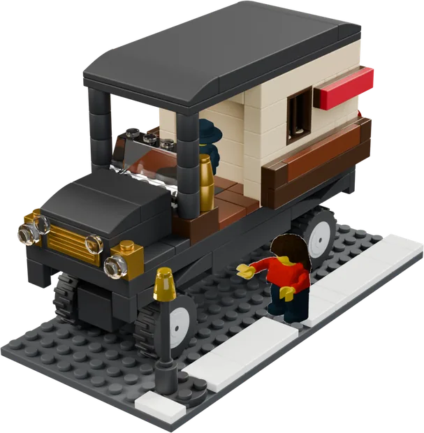 Mini: A modern ambulance next to one from 1907