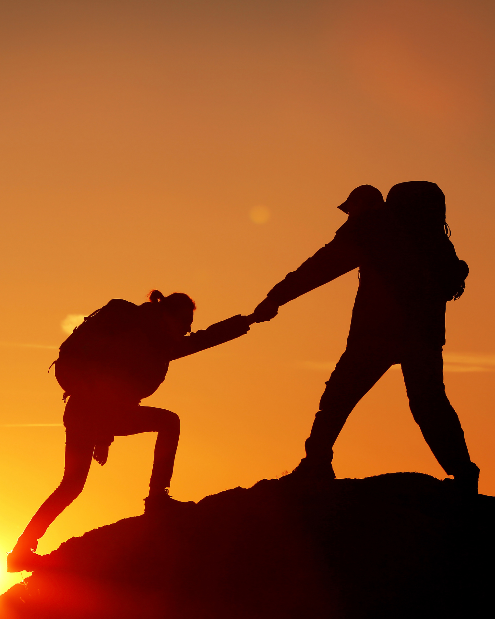 Human helping eachother image