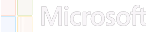 Microsoft márkanév fehér betűkkel kék háttéren.