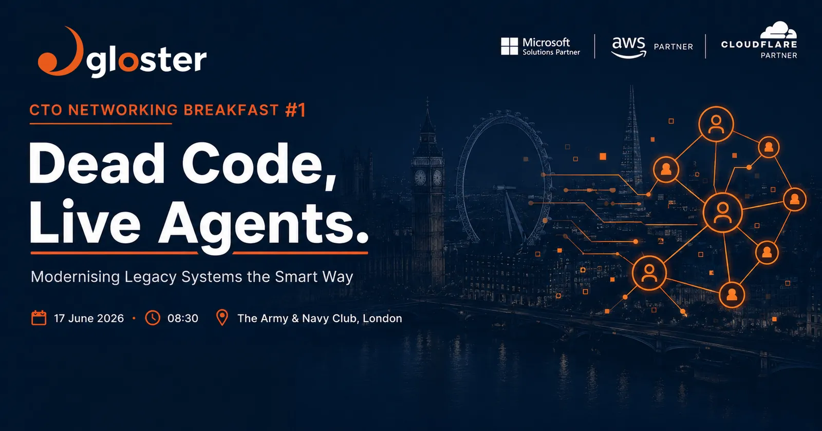 CTO Networking Breakfast #1 meghívó: Dead Code, Live Agents, London, 2026. június 17.
