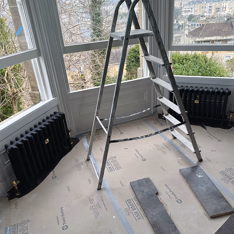 radiator install bath