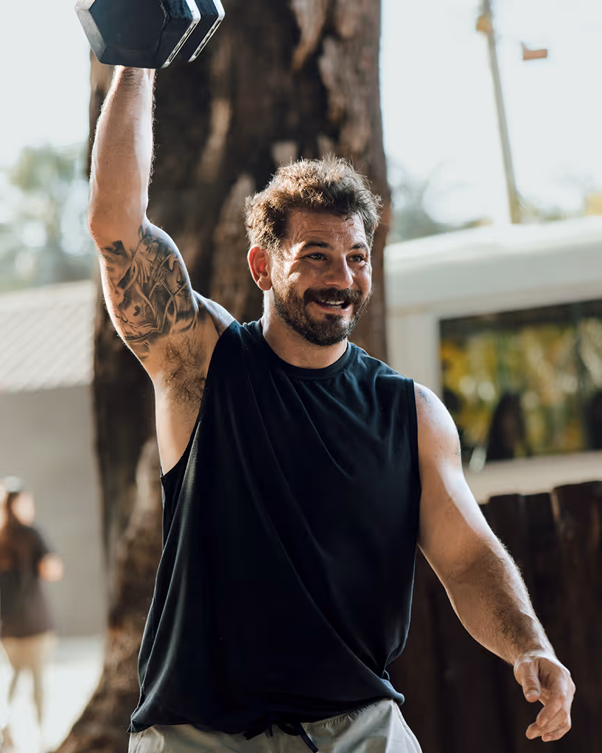 Mat Fraser exercising.