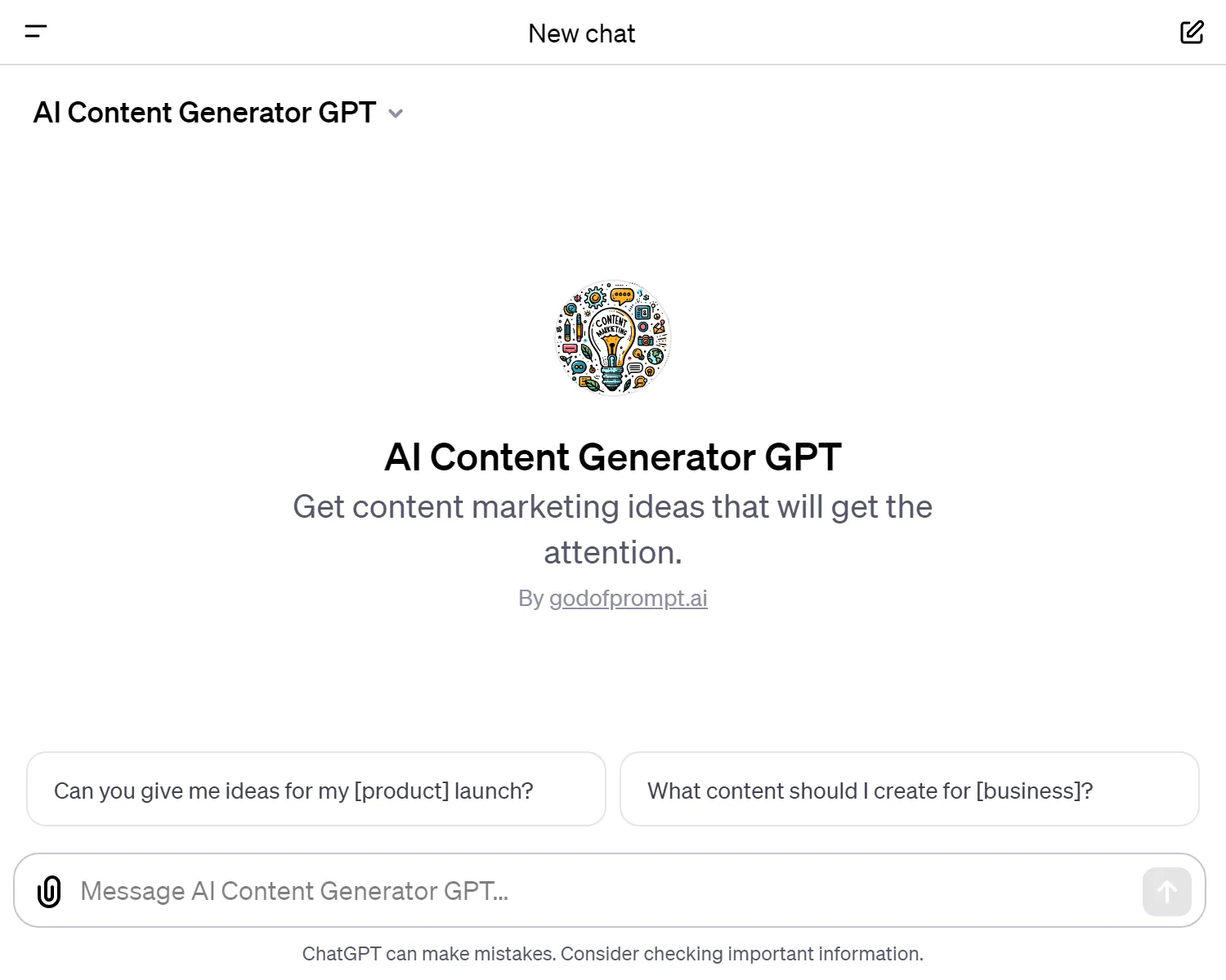 AI Content Generator GPT