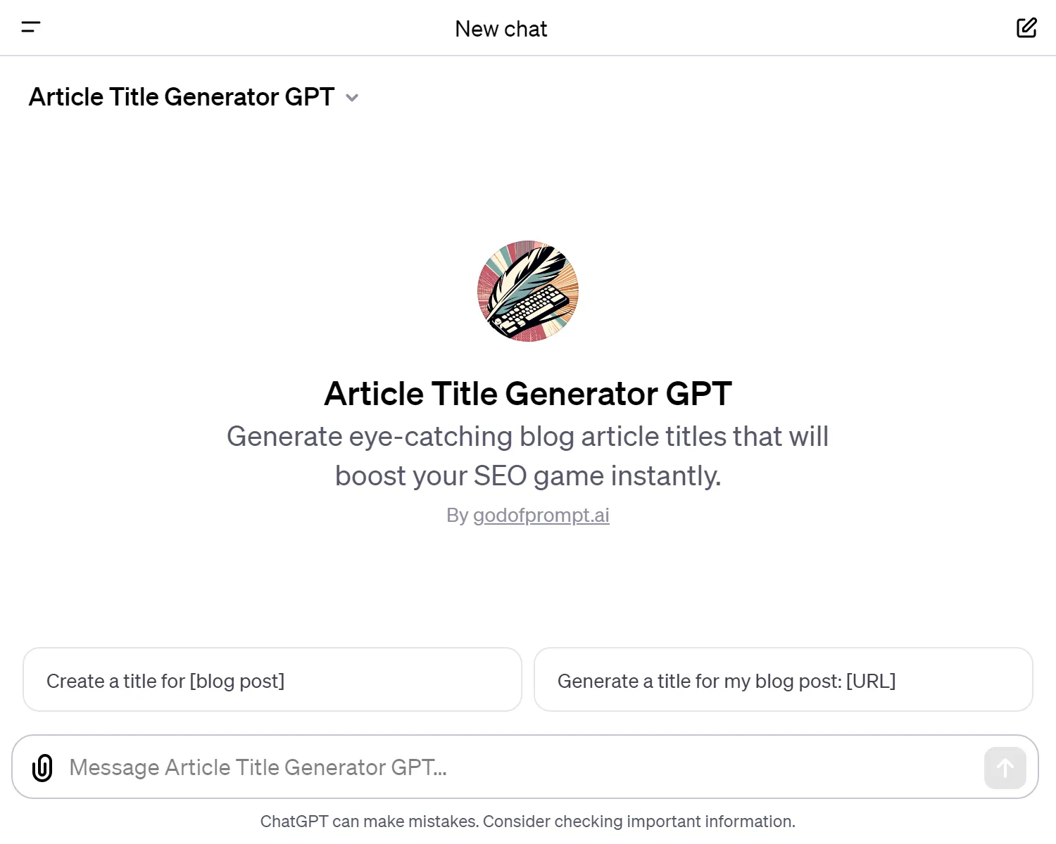 Article Title Generator GPT