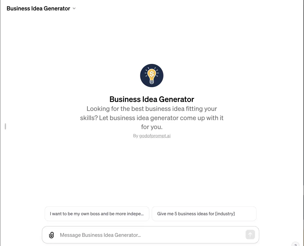 Business Idea Generator
