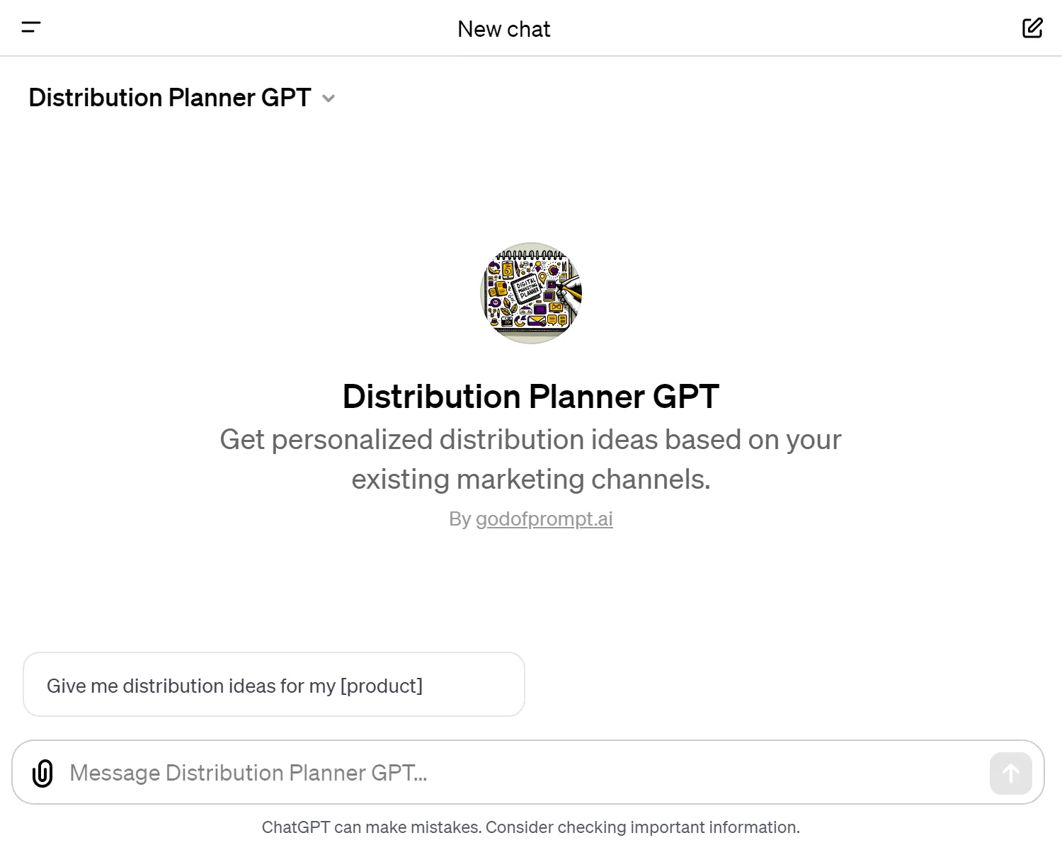 Distribution Planner GPT