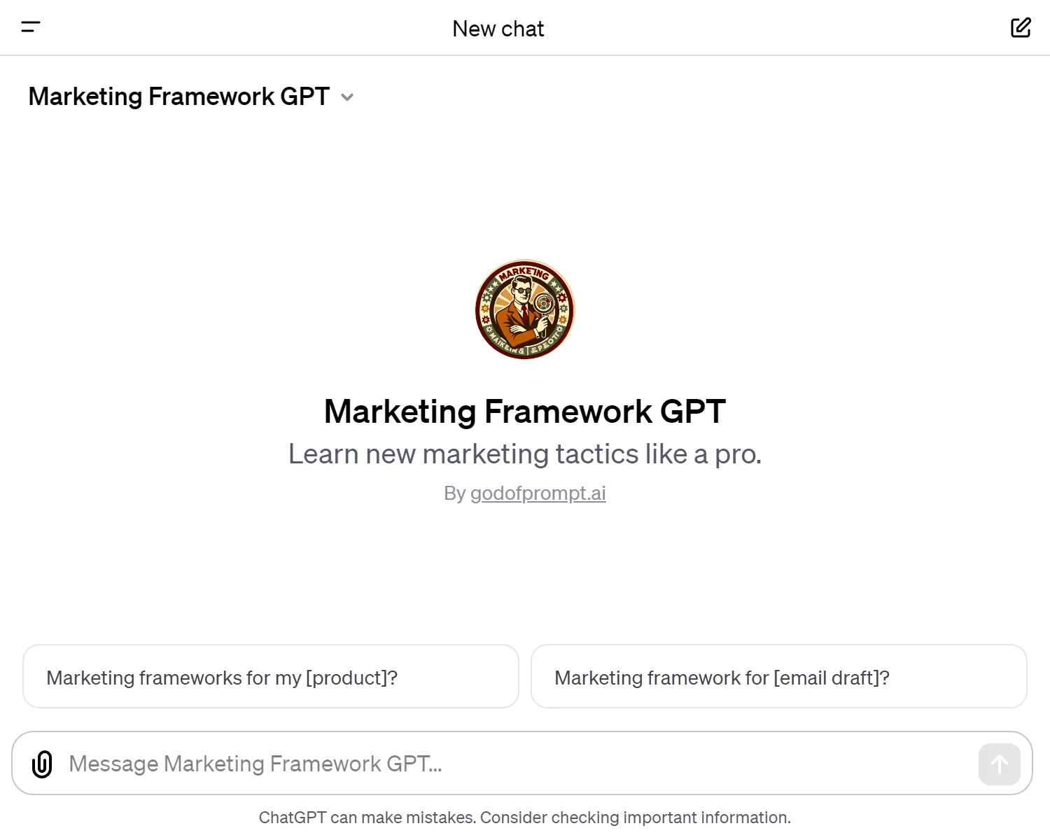 Marketing Framework GPT