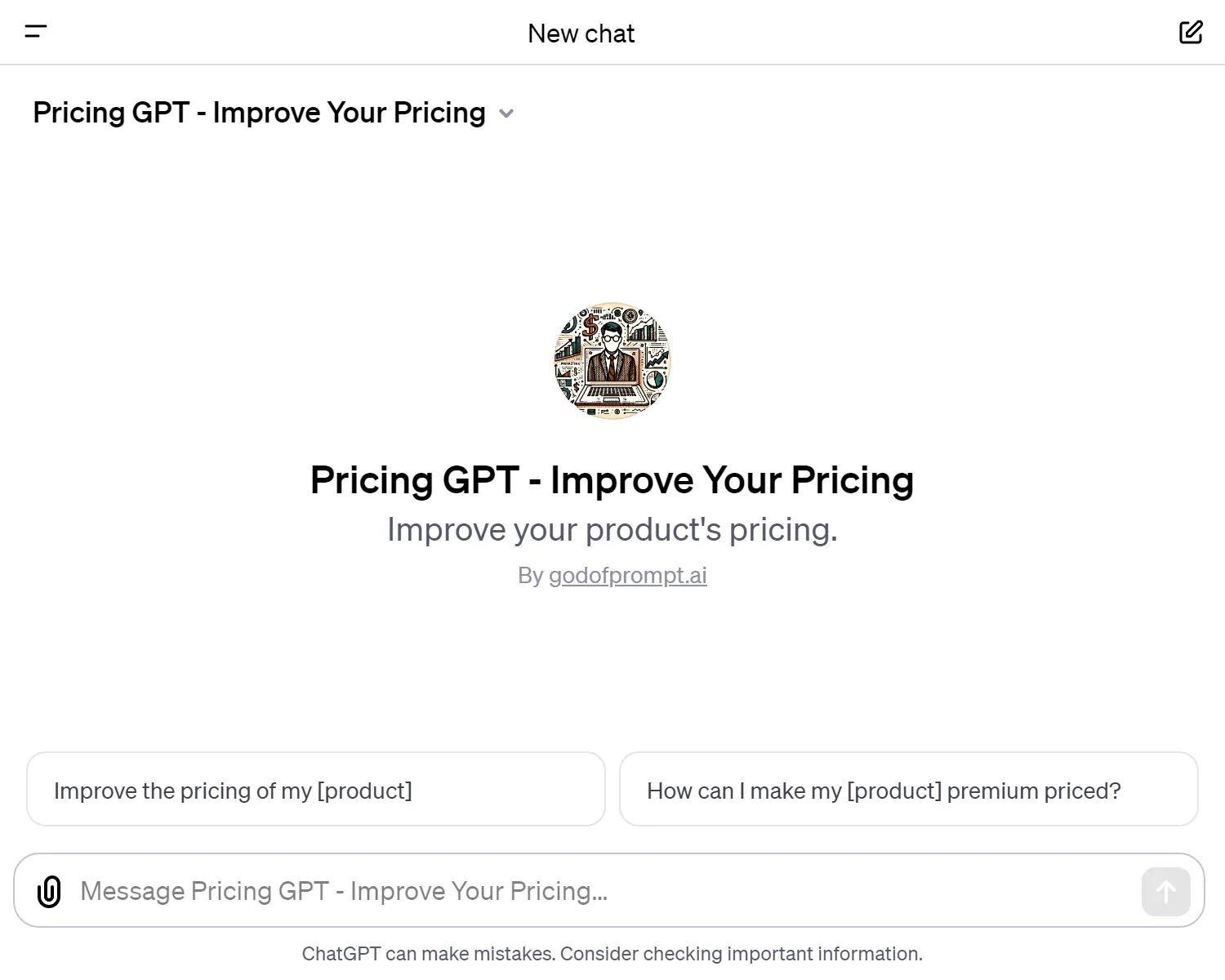 Pricing GPT - Improve Your Pricing