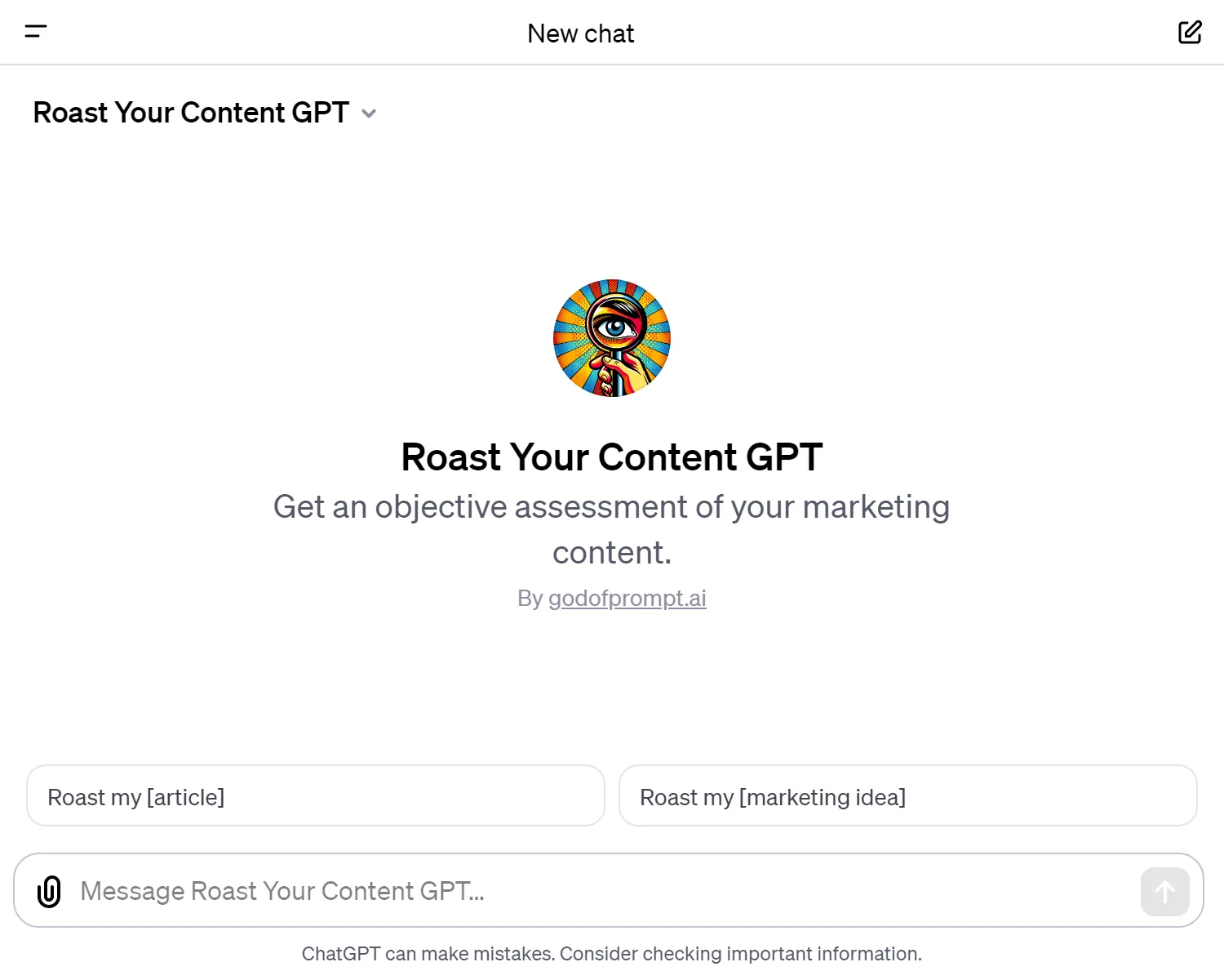Roast Your Content GPT
