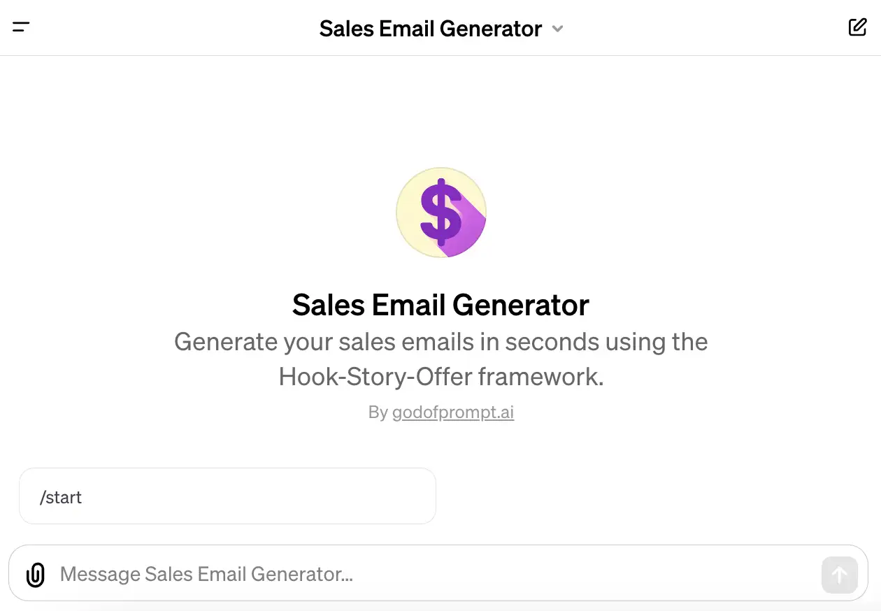 Sales Email Generator