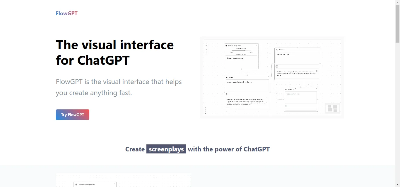 FlowGPT-a-visual-interface-for-ChatGPT
