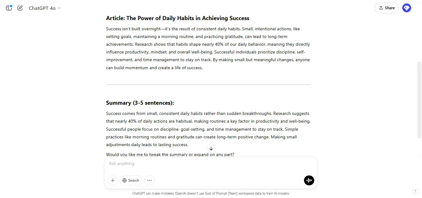 Summarize the Article