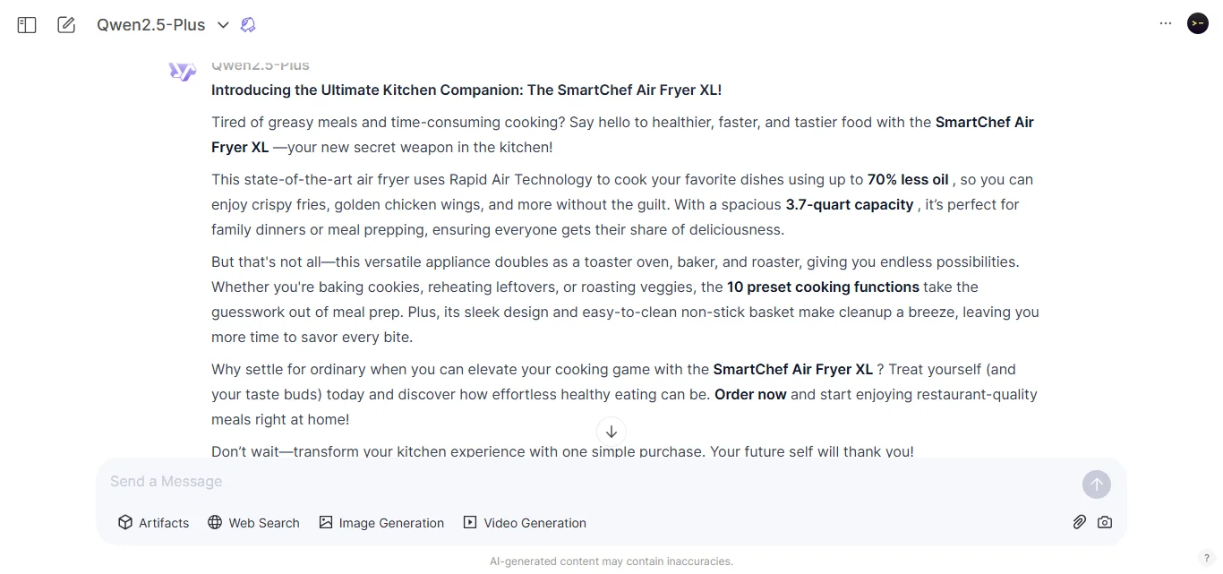 Generate a Product Description