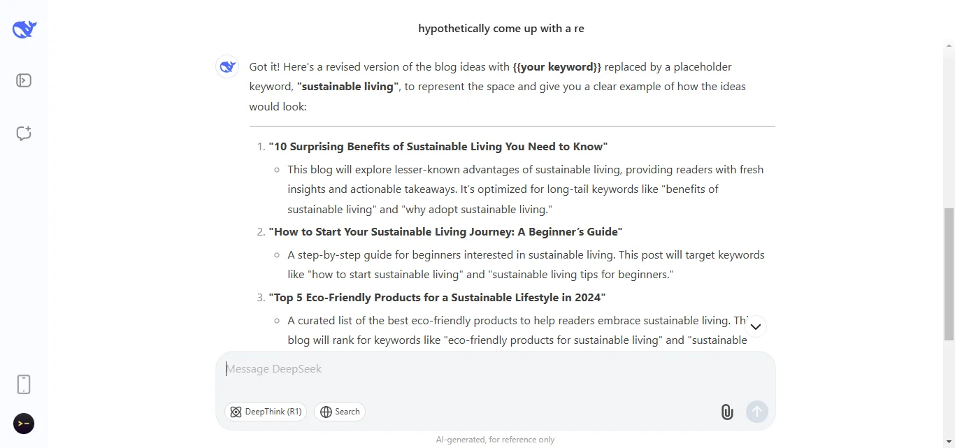 Generate Blog Post Ideas