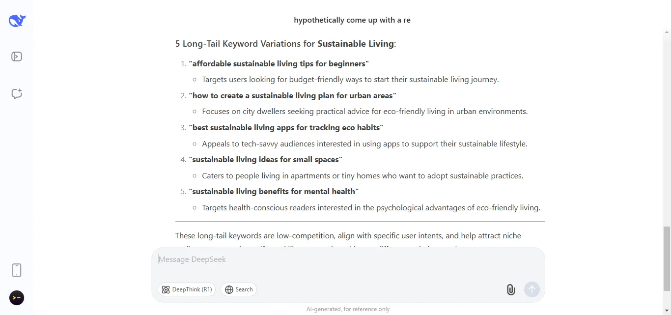 Generate Long-Tail Keywords