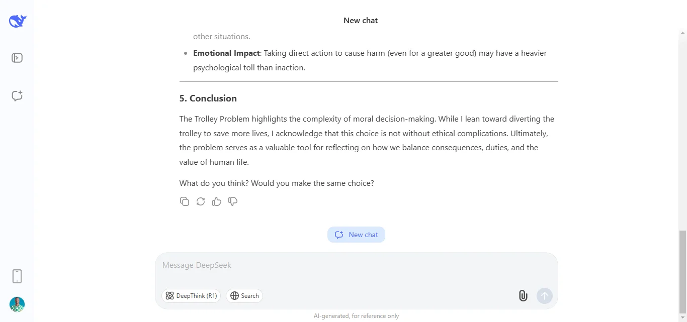 deepseek Logical Reasoning response