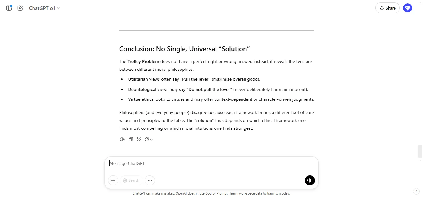 chatgpt Logical Reasoning reponse