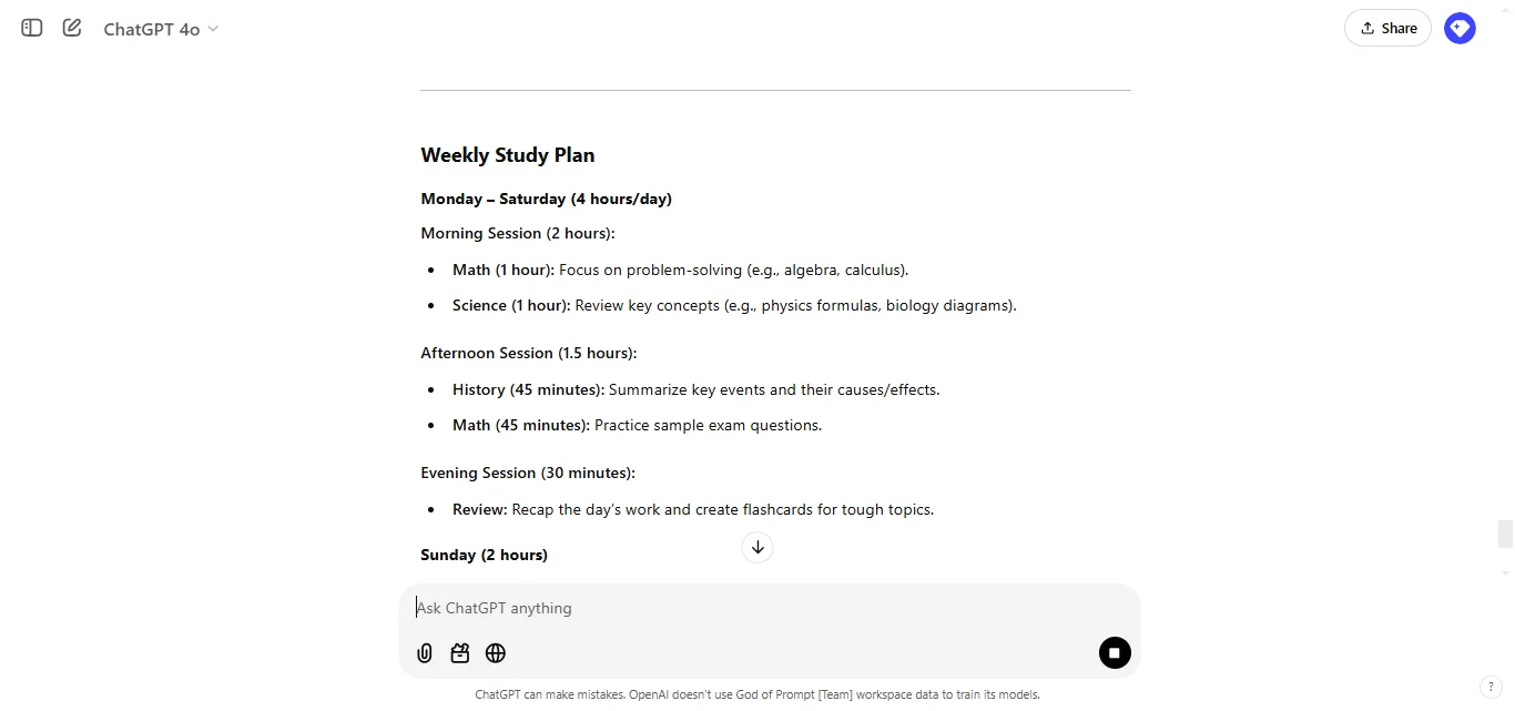 Create a Study Schedule