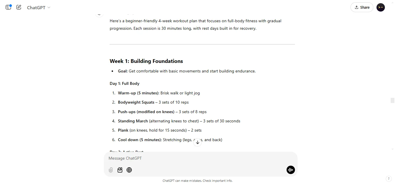 Create a Beginner-Friendly Workout Plan