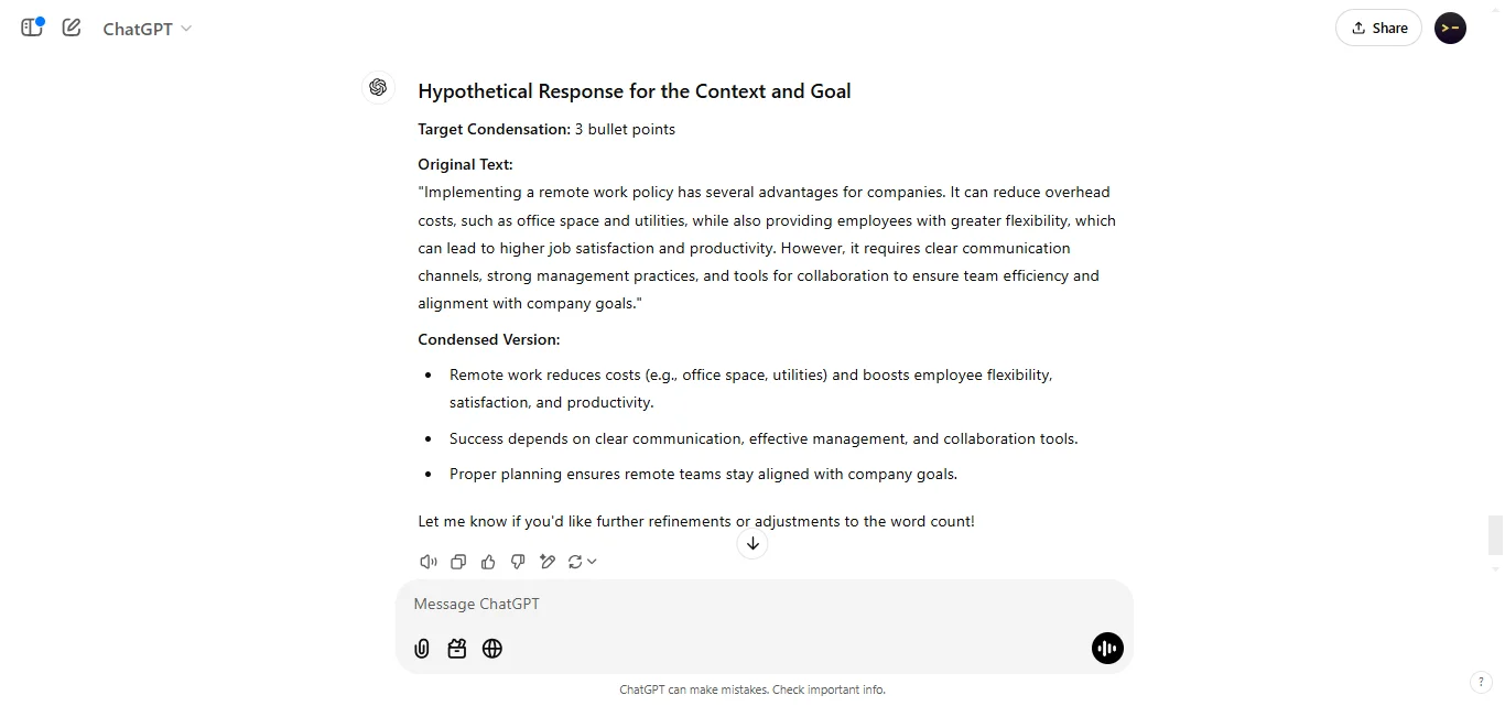 Condense Lengthy Text