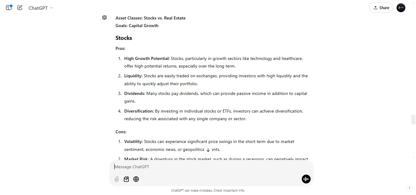 Compare Asset Classes