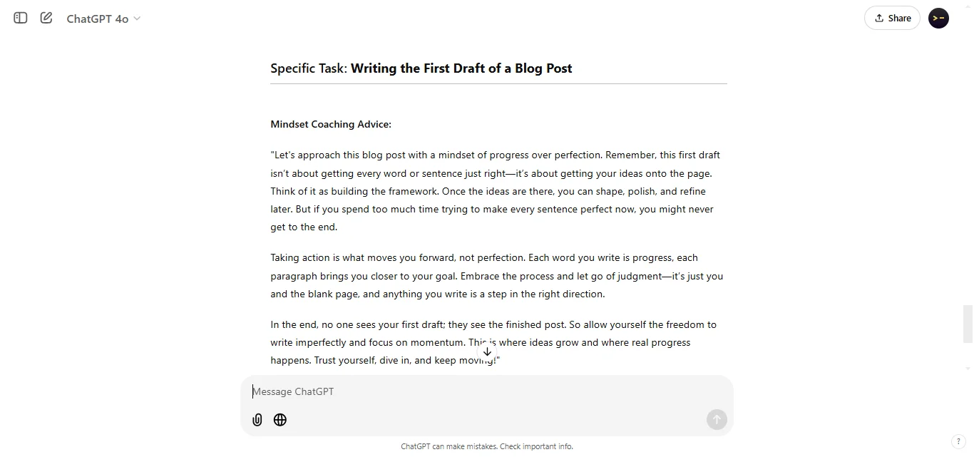 overcoming perfectionism