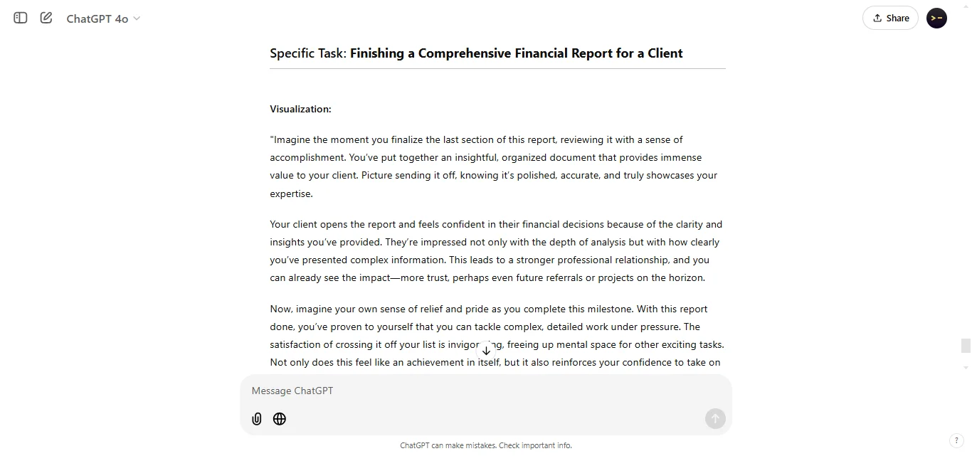 visualizing the end results