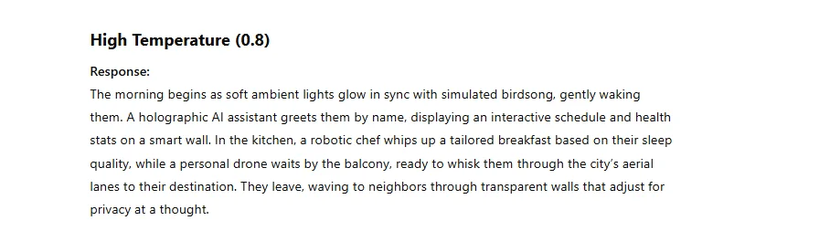 high temperature chatGPT response